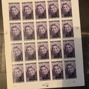 Black Heritage Stamp Sheet - Purple